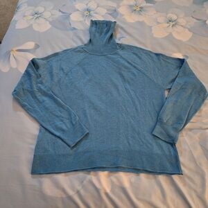 MNG Women's Blue Turtleneck Sweater Medium